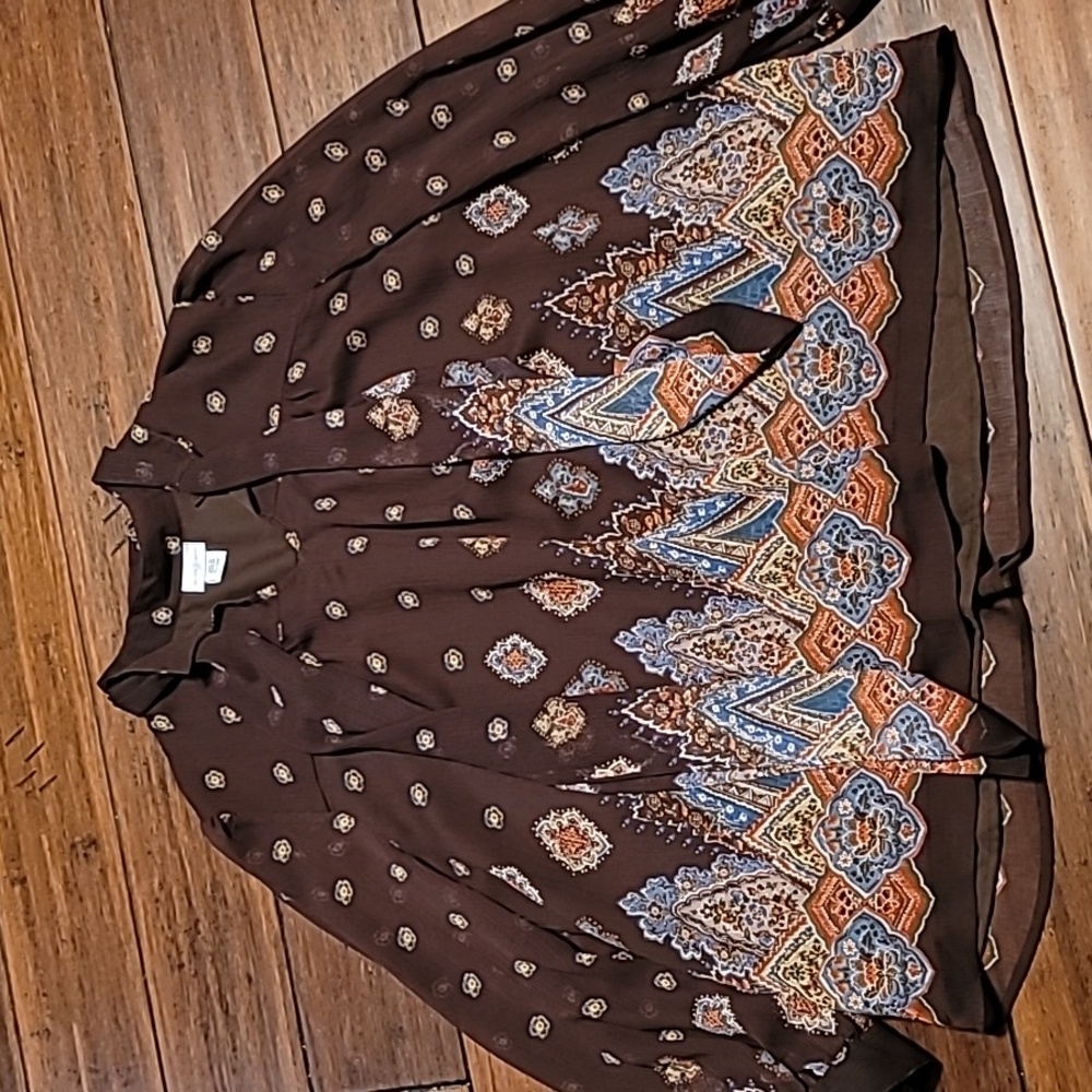 Jaclyn Smith size XL brown blouse